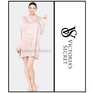VICTORIA SECRET SLEEPWEAR SHIRT PAJAMA LIGHT BABY PINK XS